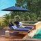 Double-Sided Patio Umbrella, Crank Handle and Sun-Protection Fabric